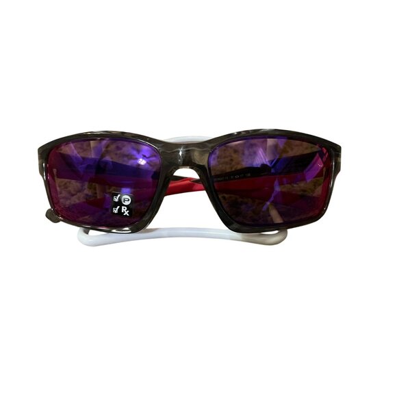 Oakley Sunglasses Glasses New Open Box Chainlink Red Iridium Wrap Unisex - Picture 1 of 8